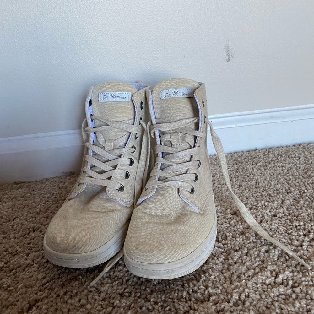 Dr. Martens high top shoe